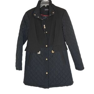 Jones NY Quilted Winter Jacket Coat Women's Sz Medium Black